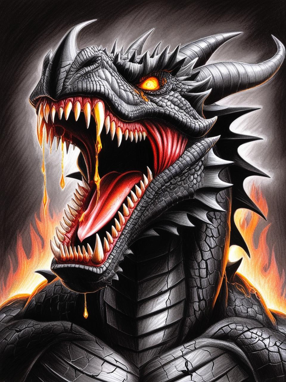 Paint by Number Hollowfang Dragon