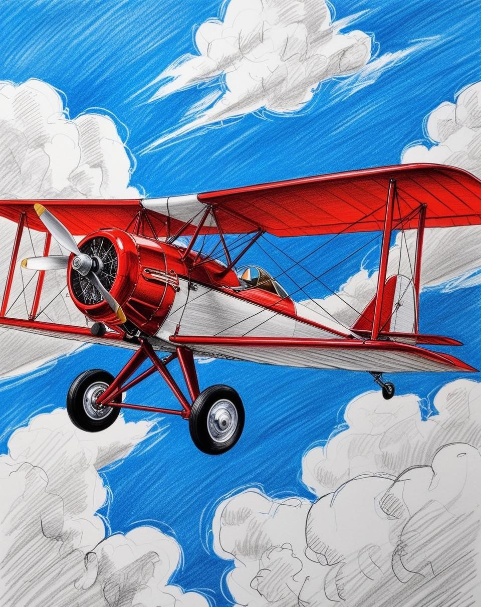 Paint By Number Vintage Biplane