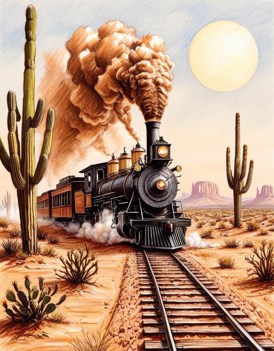 Paint By Number Heritage Rail Engine