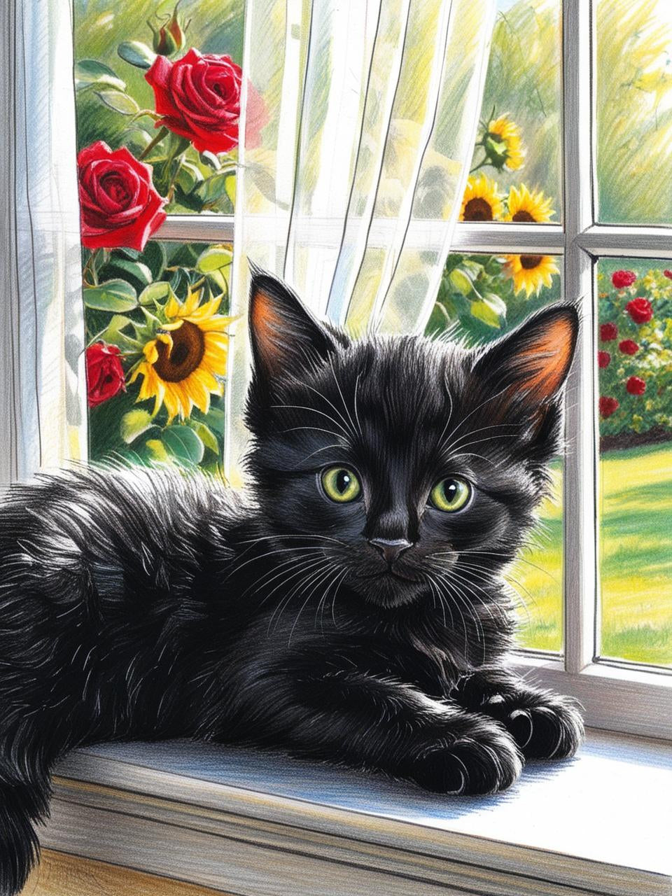 Paint by Number Midnight Black Kitten