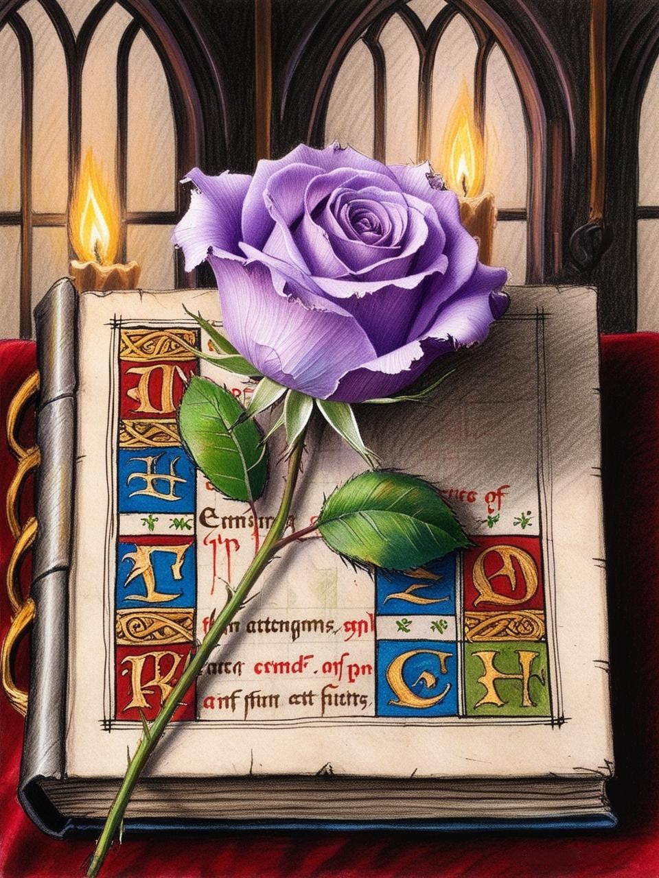 Paint by Number Mysterious Rose