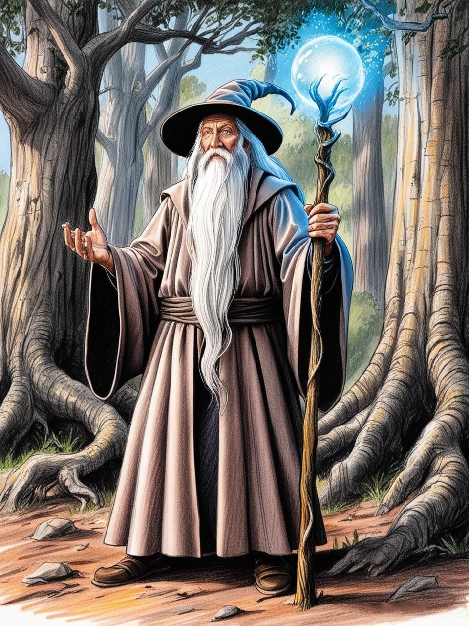 Paint by Number Mystic Wizard of the Forest