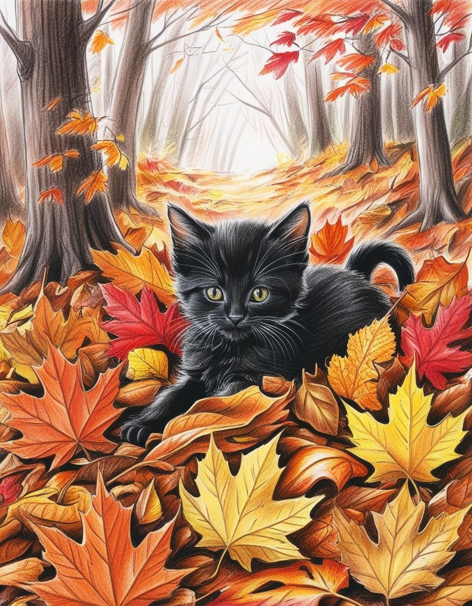 Paint by Number Little Black Kitten