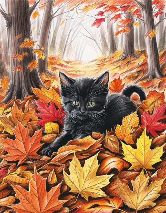 Paint by Number Little Black Kitten