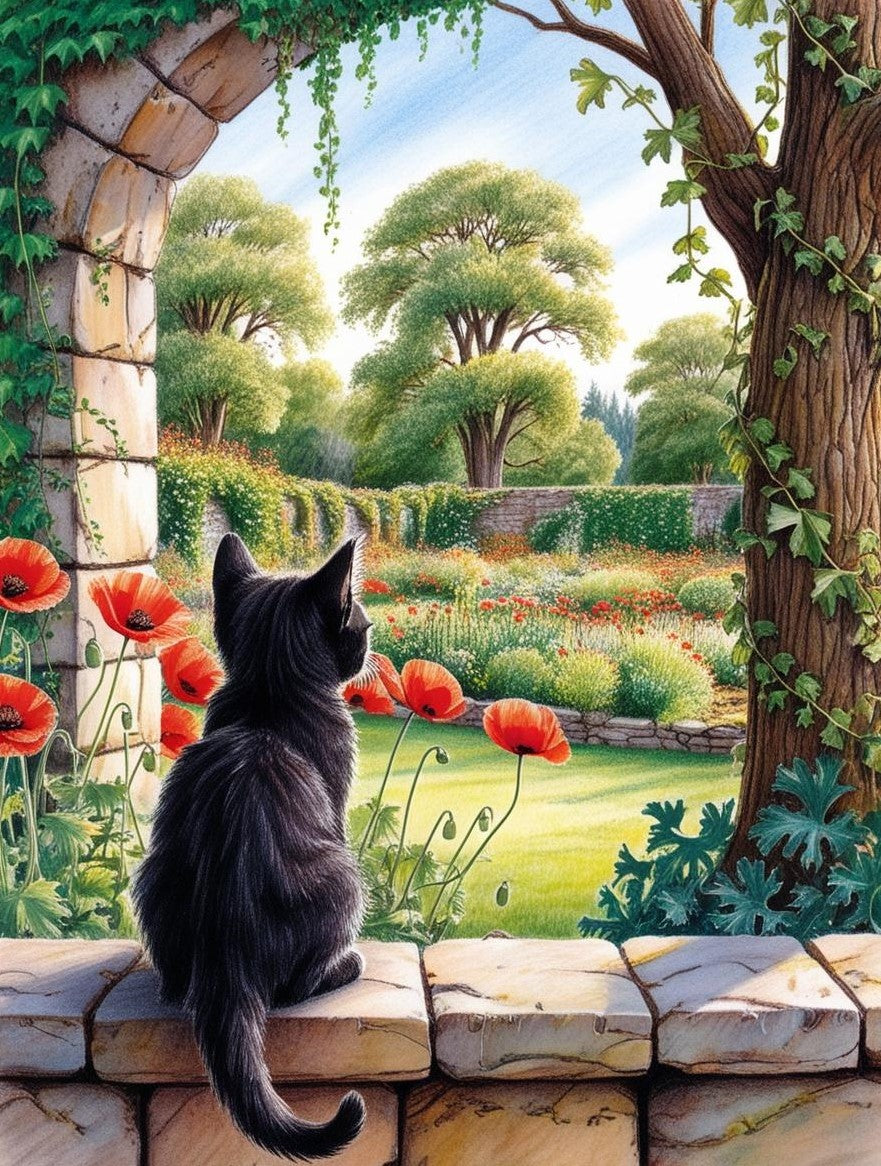 Paint by Number Kitten Staring Into the Horizon
