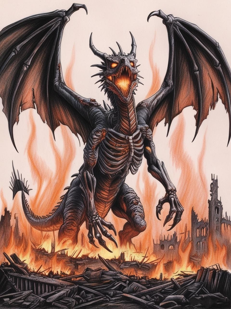 Paint by Number Midnightfang Dragon