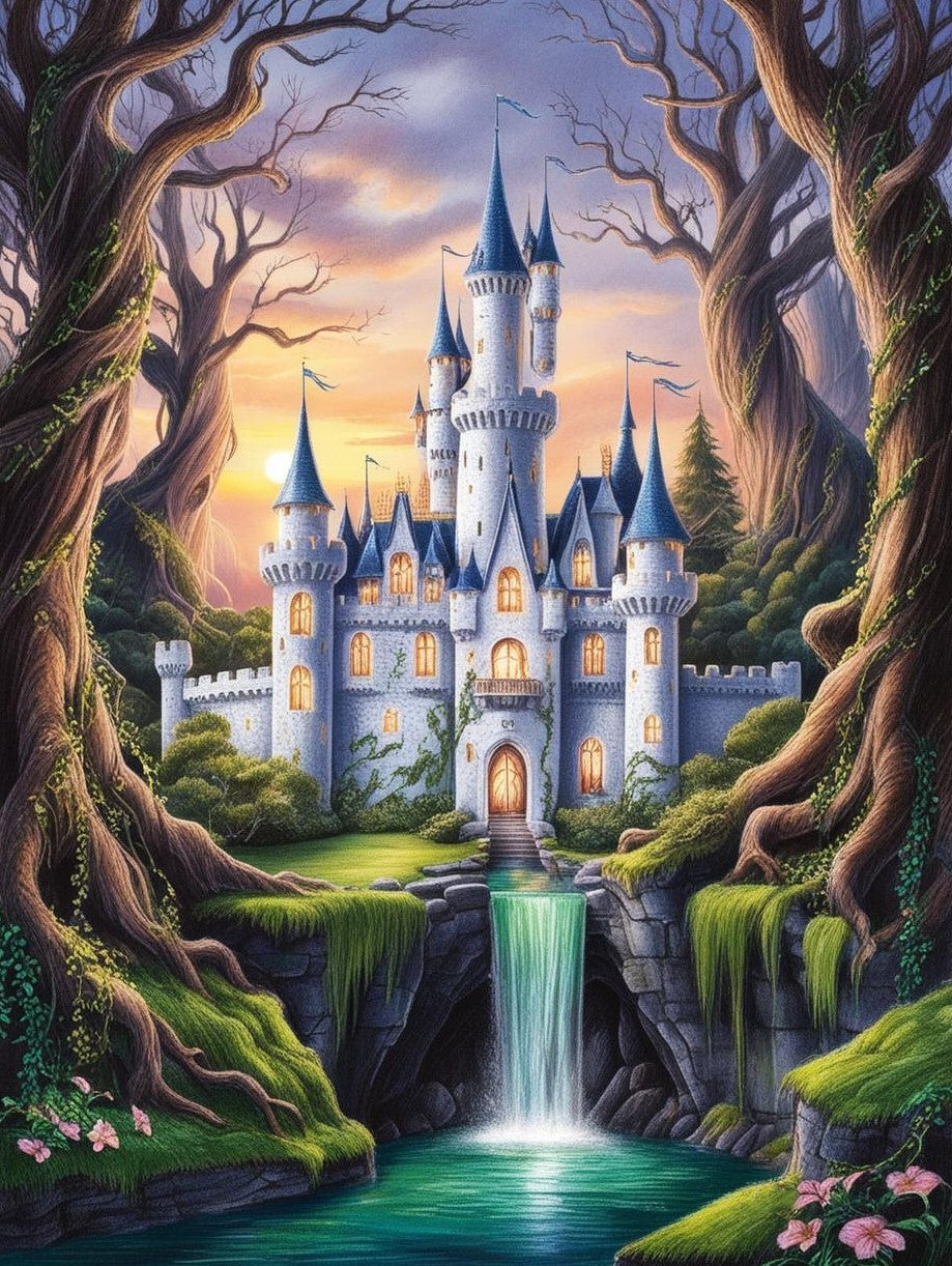 Paint by Number Hidden Forest Castle