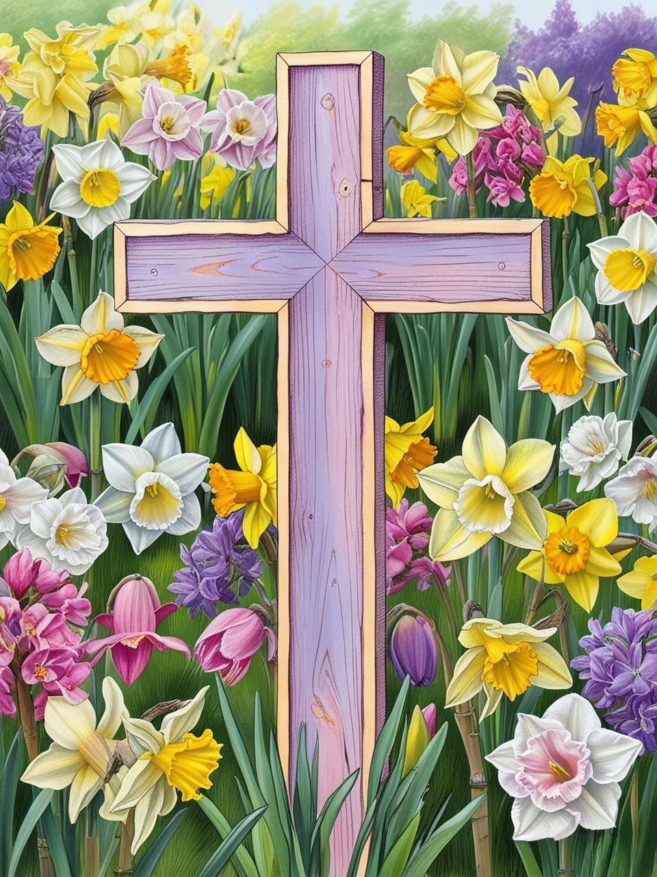 Paint by Number Holy Cross of Easter Joy