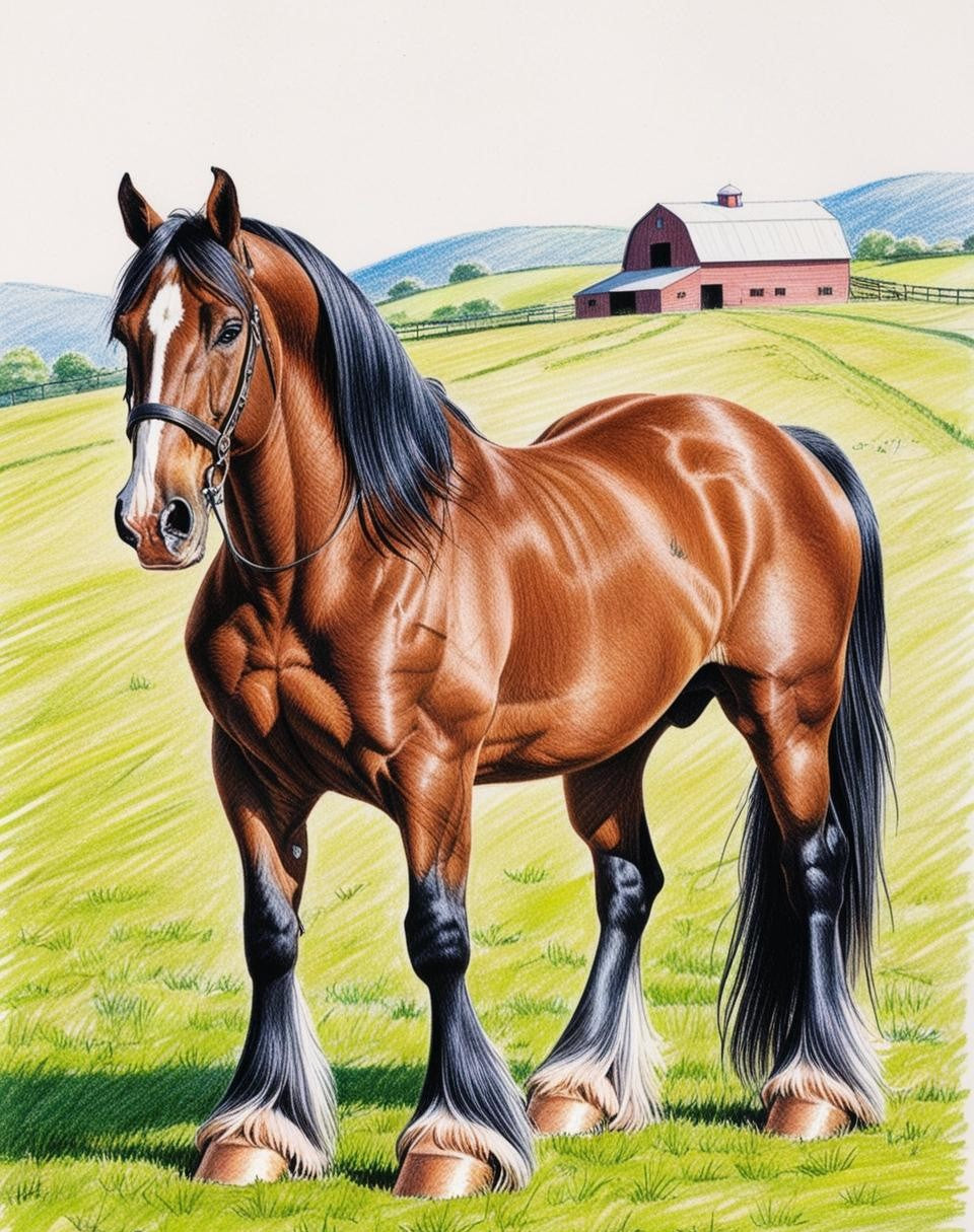 Paint by Number Gentle Giant Clydesdale