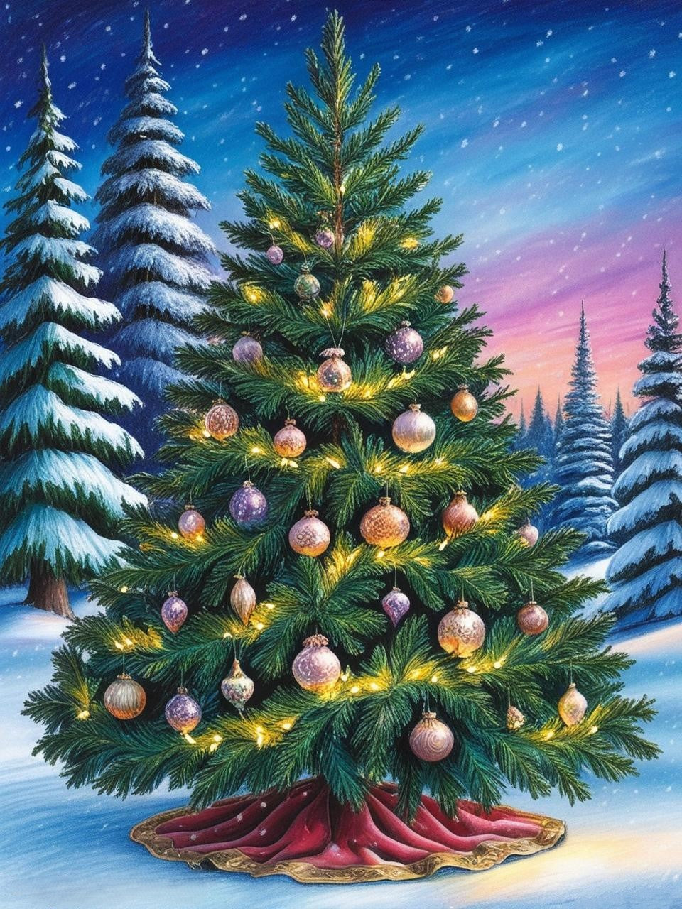 Paint by Number Nature’s Charm Christmas Tree