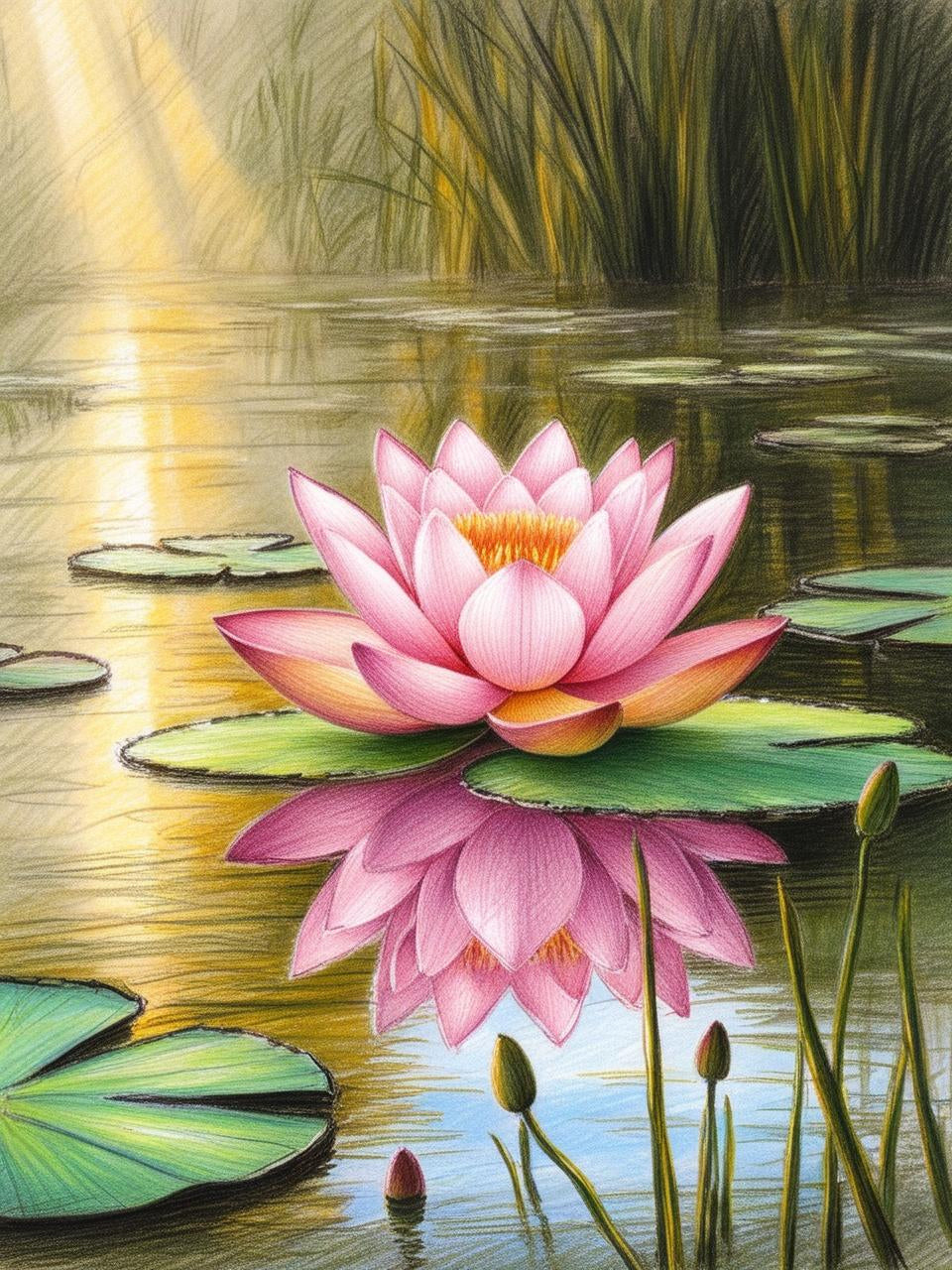 Paint by Number Graceful Lotus