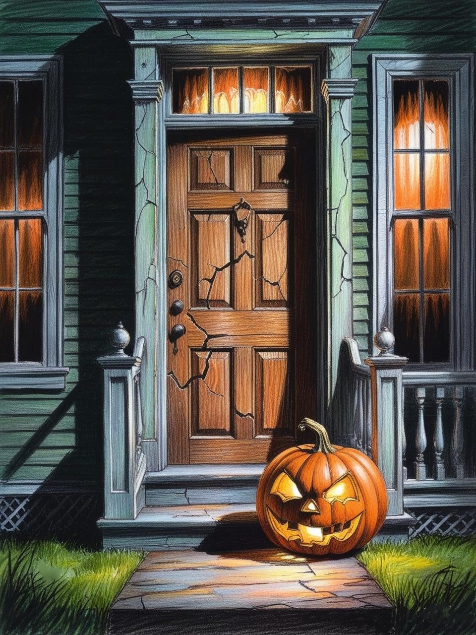 Paint by Number Mysterious Pumpkin