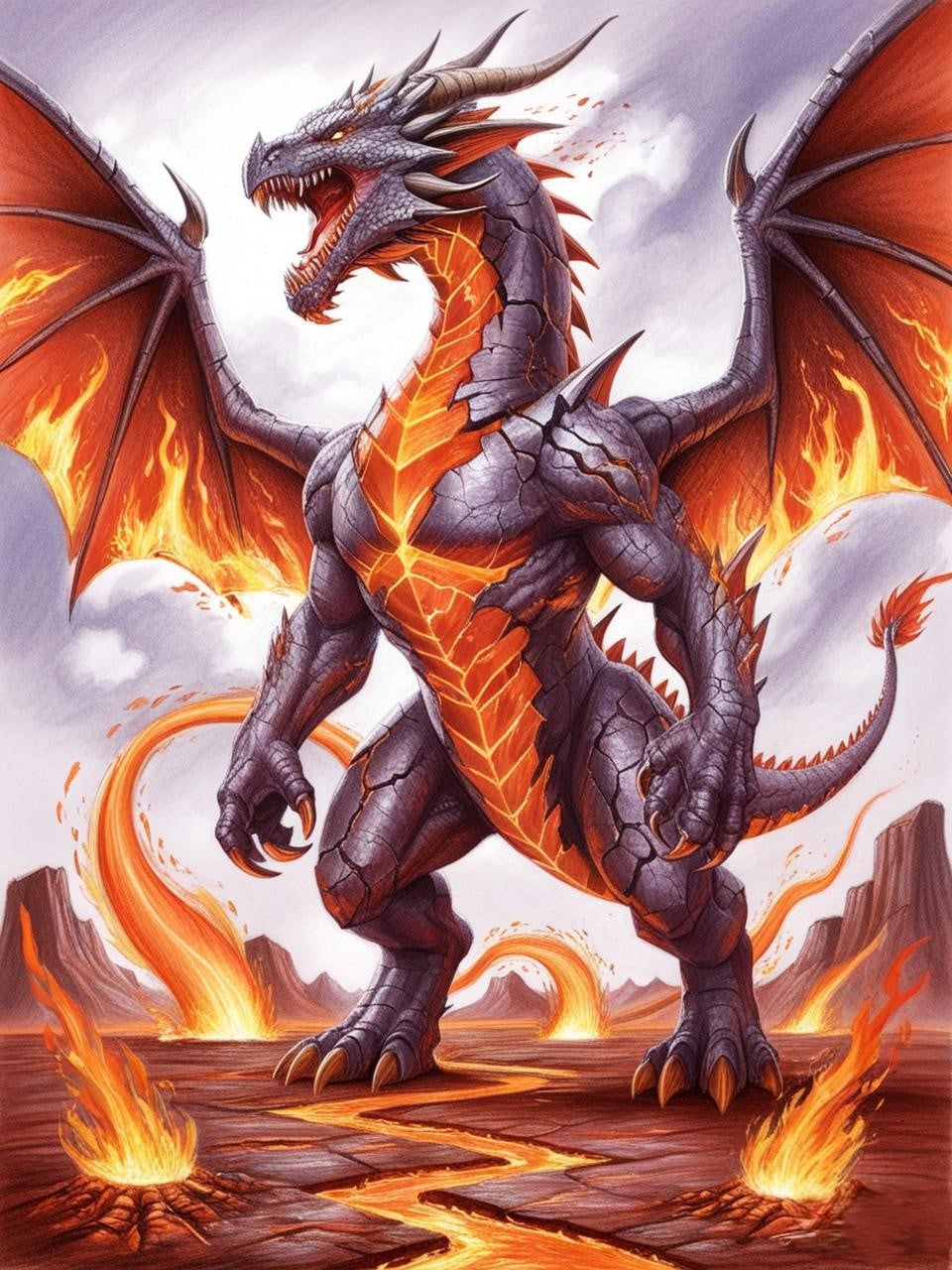 Paint by Number Goldenscale Dragon