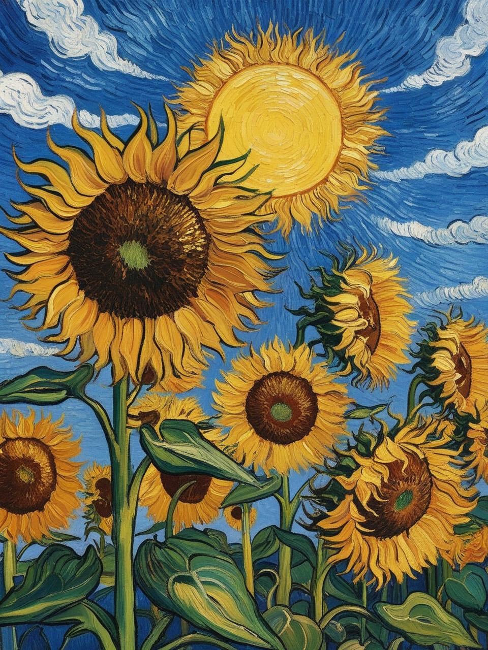 Paint by Number Golden Sunflowers