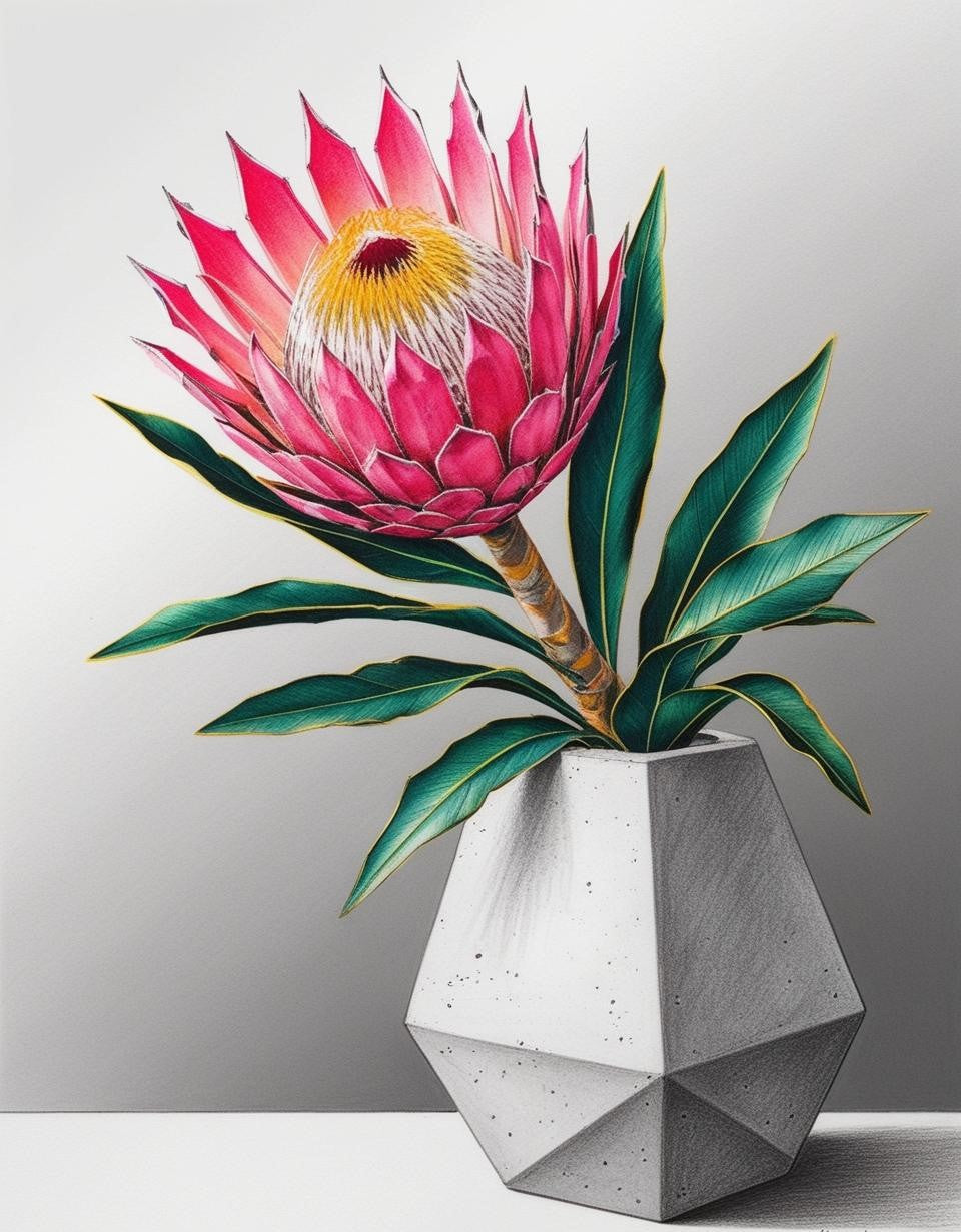 Paint by Number Majestic Protea