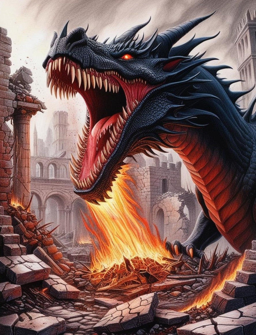 Paint by Number Moonhowl Dragon