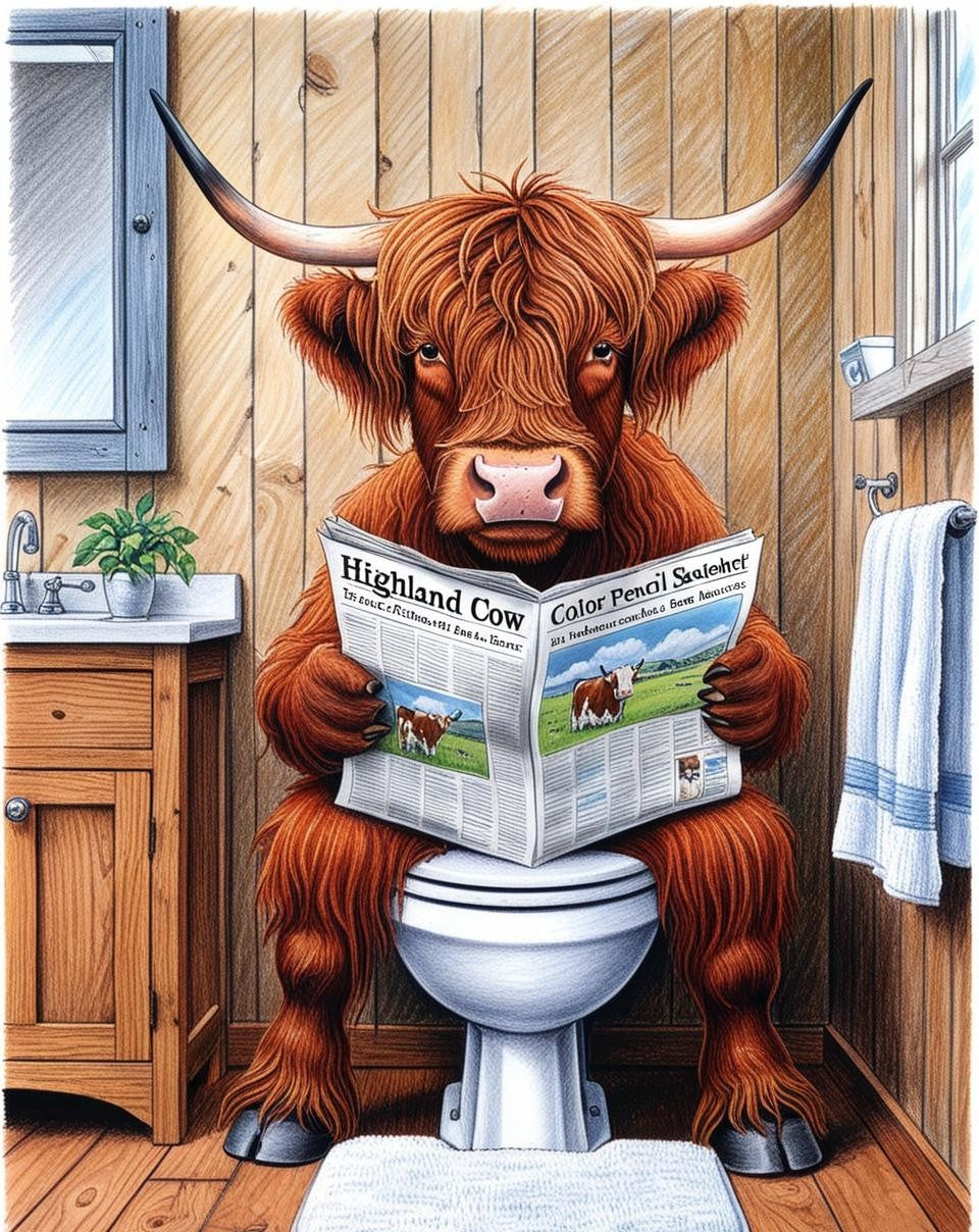 Paint by Number Highland Cow’s Daily Moo-torial