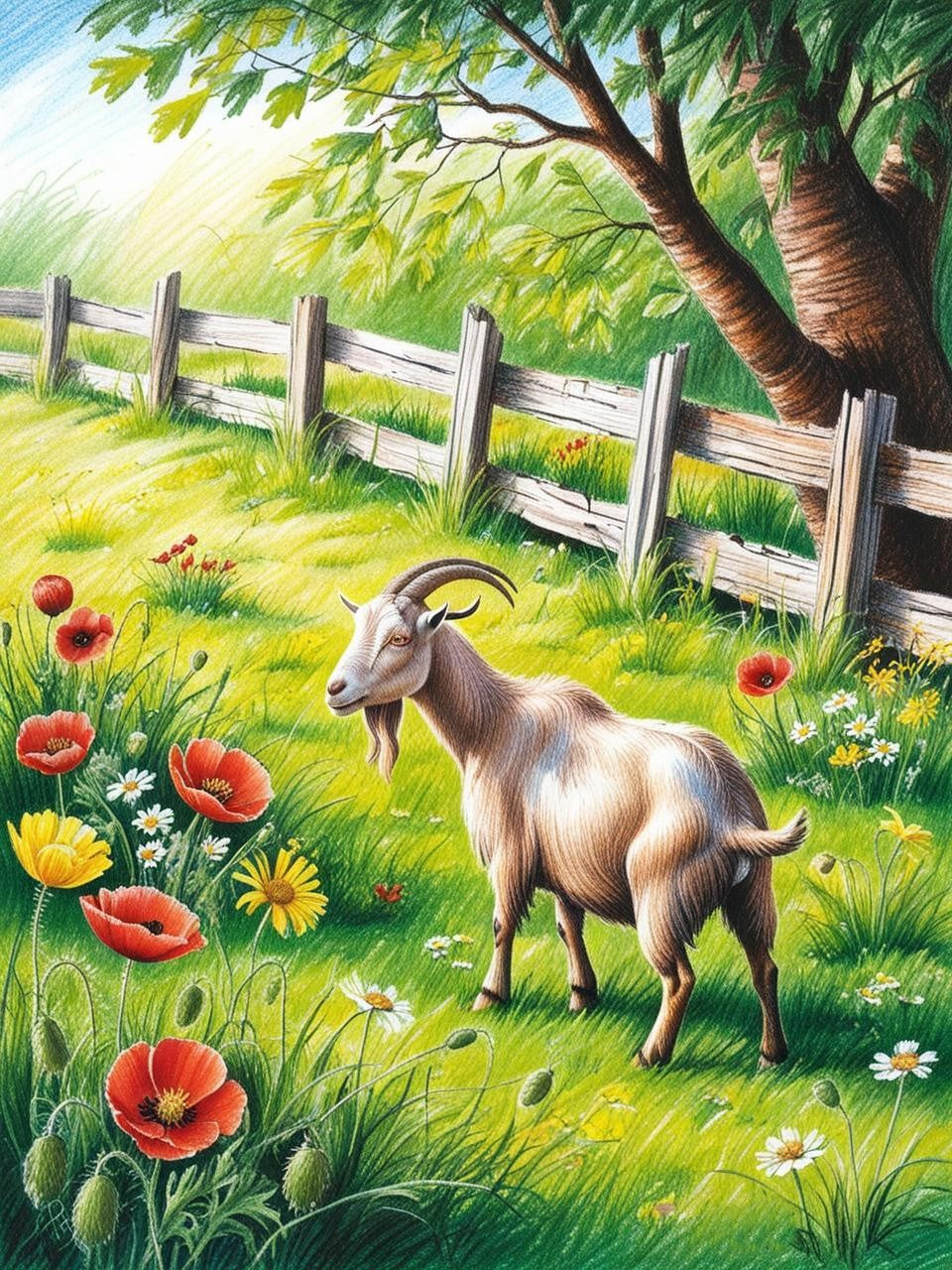 Paint by Number Goat in The Meadows