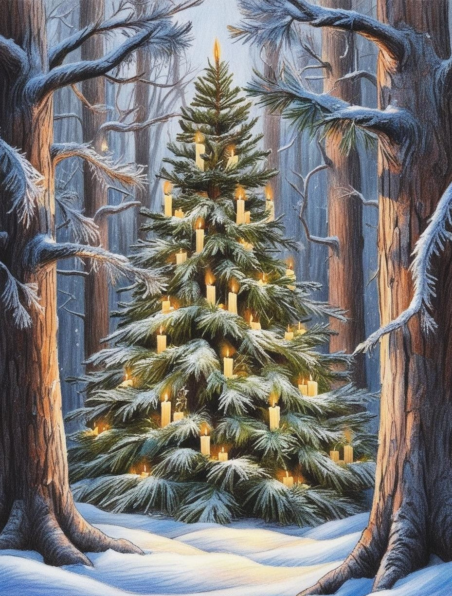 Paint by Number Hidden Grove Christmas Tree