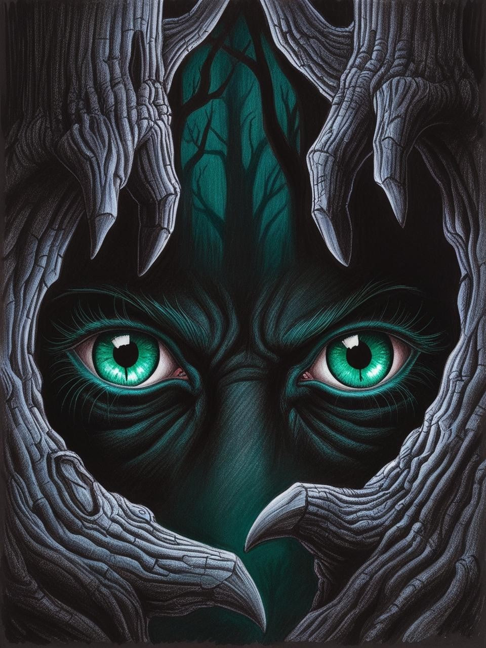 Paint by Number Haunting Tree