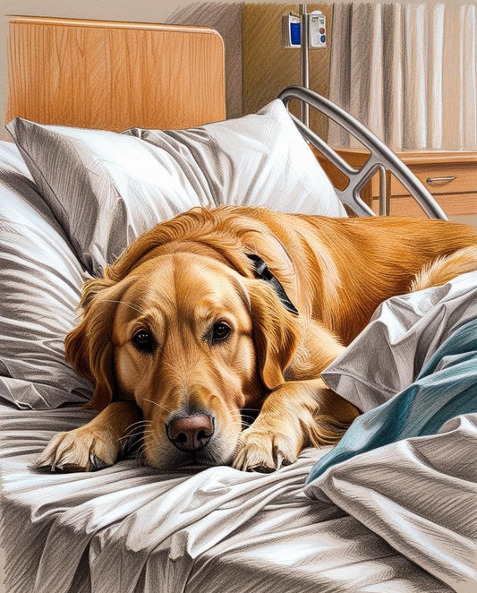 Paint by Number Golden Retriever’s Caring Presence