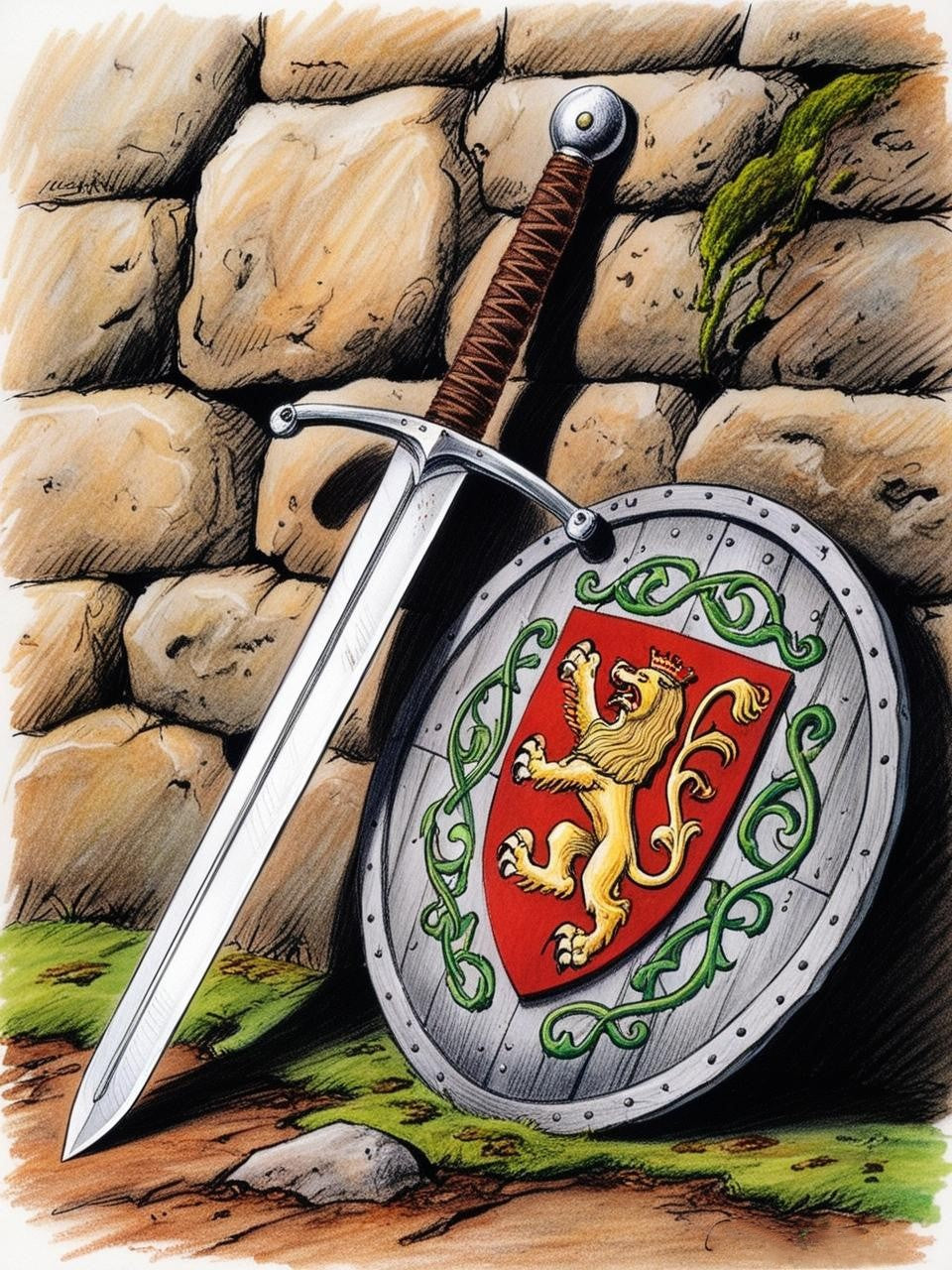 Paint by Number Shield of War & Glory