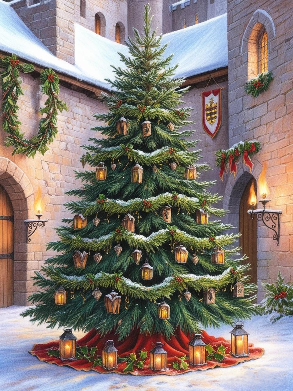 Paint by Number Knight’s Yule Christmas Tree