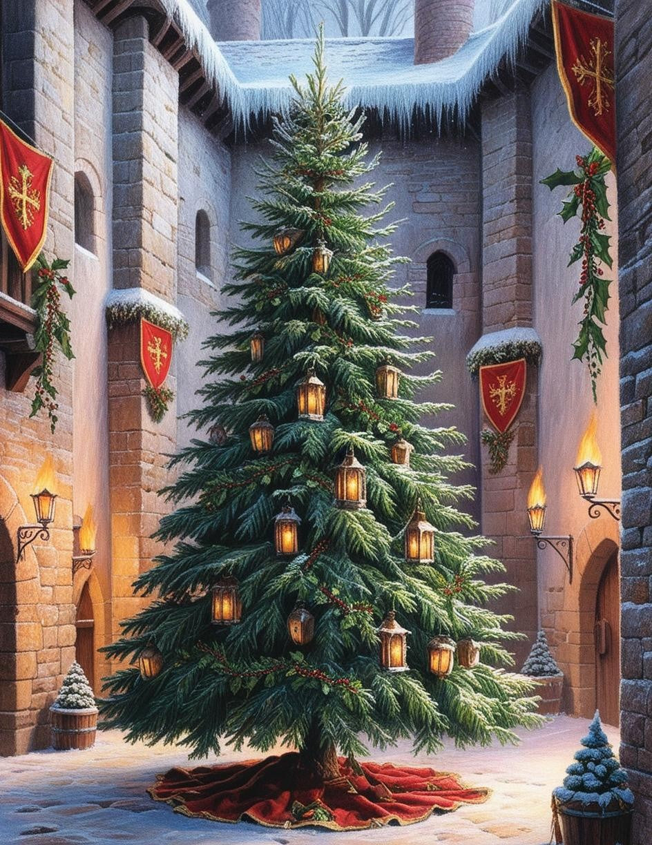 Paint by Number Old World Yuletide Christmas Tree