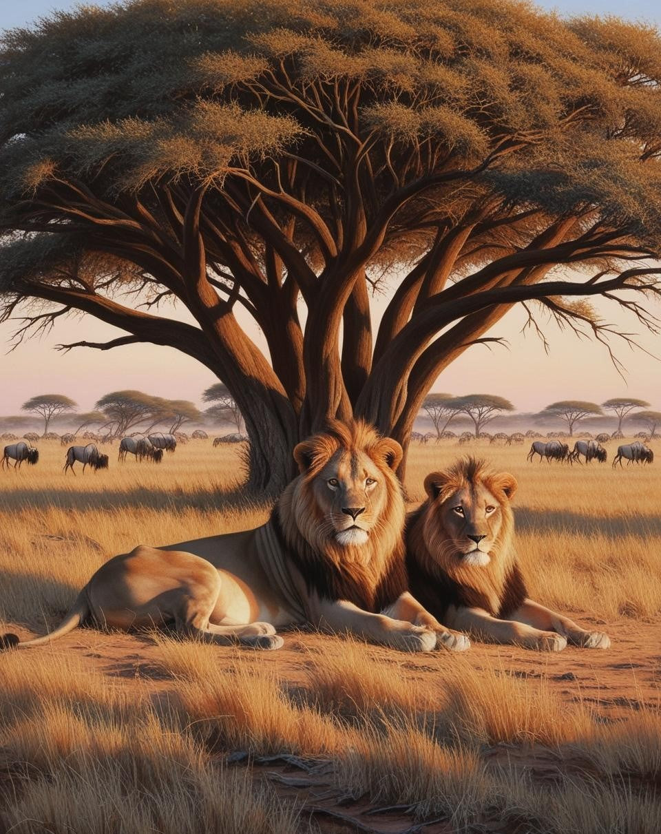 Paint By Number Golden Hour Lions