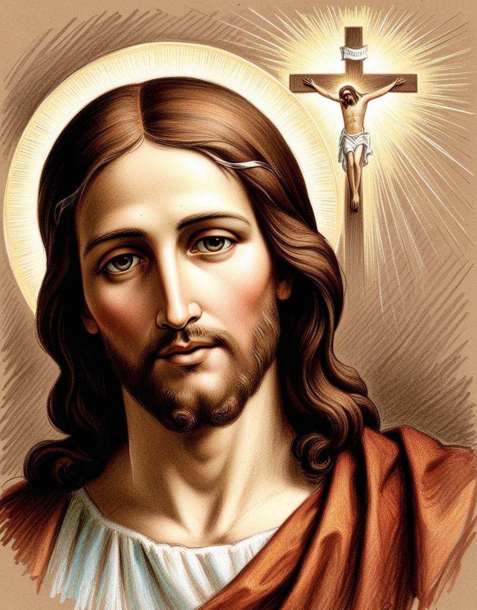 Paint By Number Jesus and the Cross
