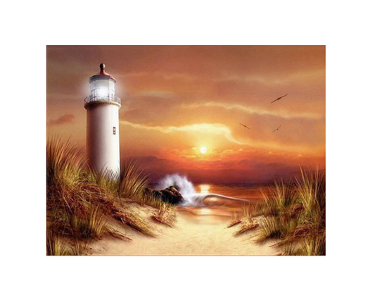 Paint By Number Seashore Symphony Lighthouse