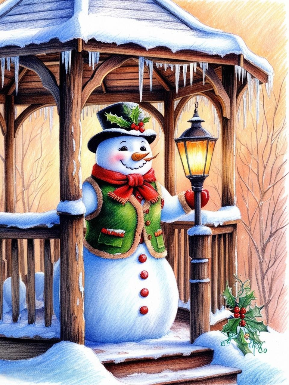 Paint by Number Magical Moments Snowman