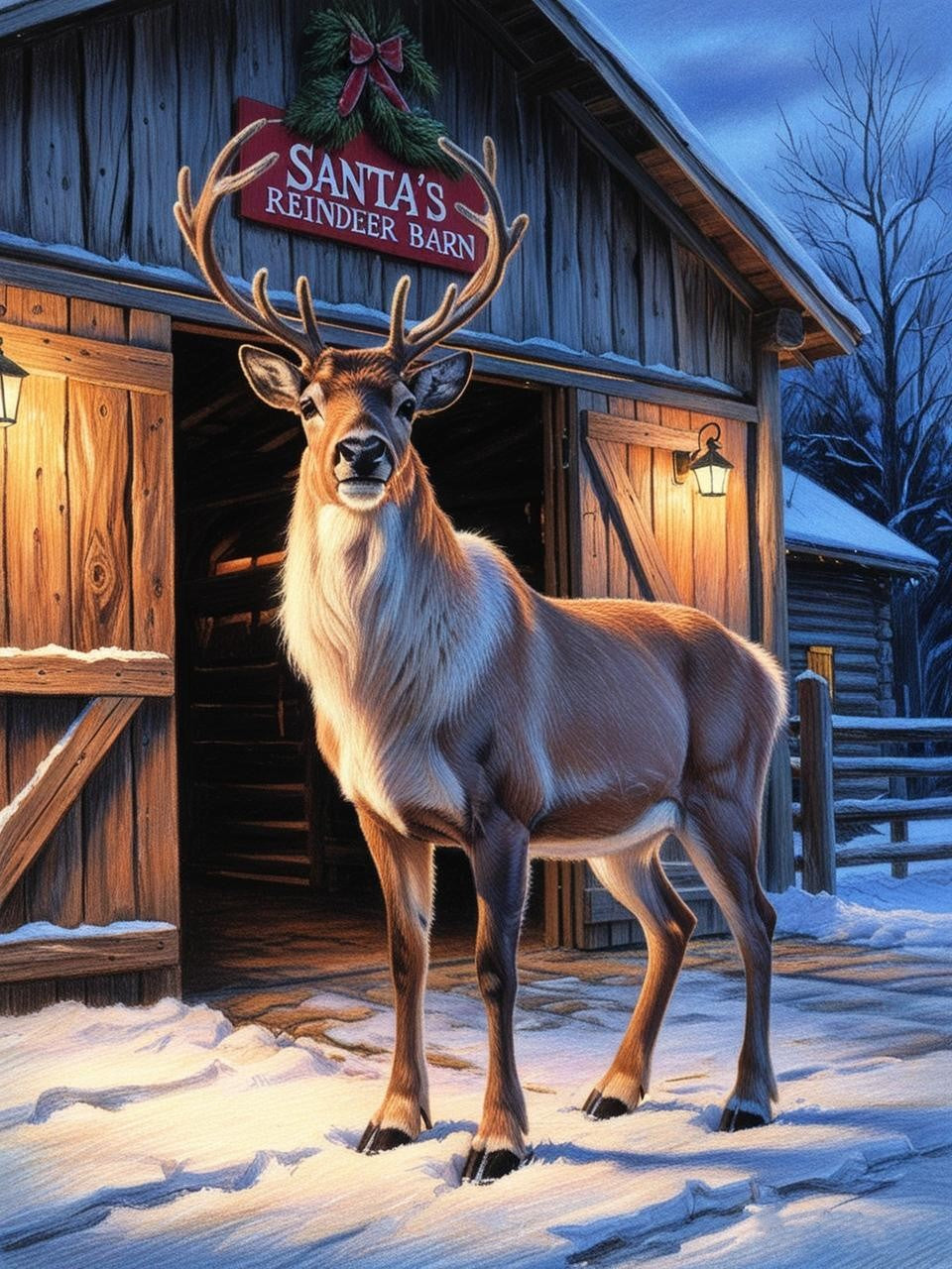 Paint by Number Glow of a Christmas Reindeer