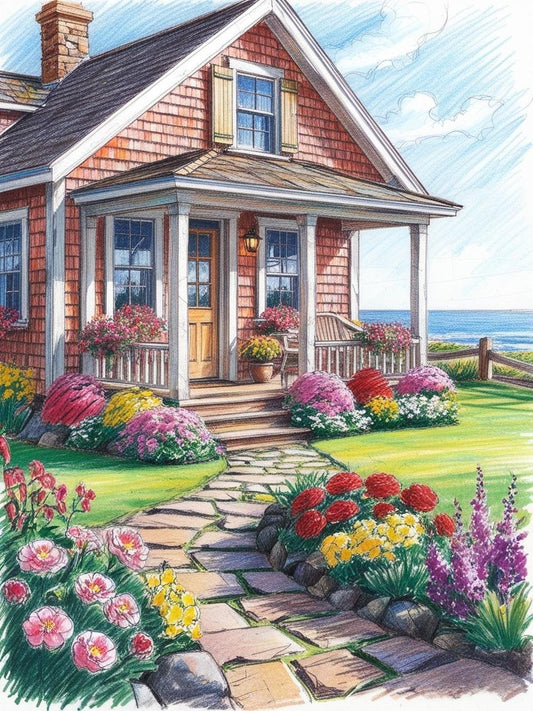 Paint by Number Harbor Town Tranquility