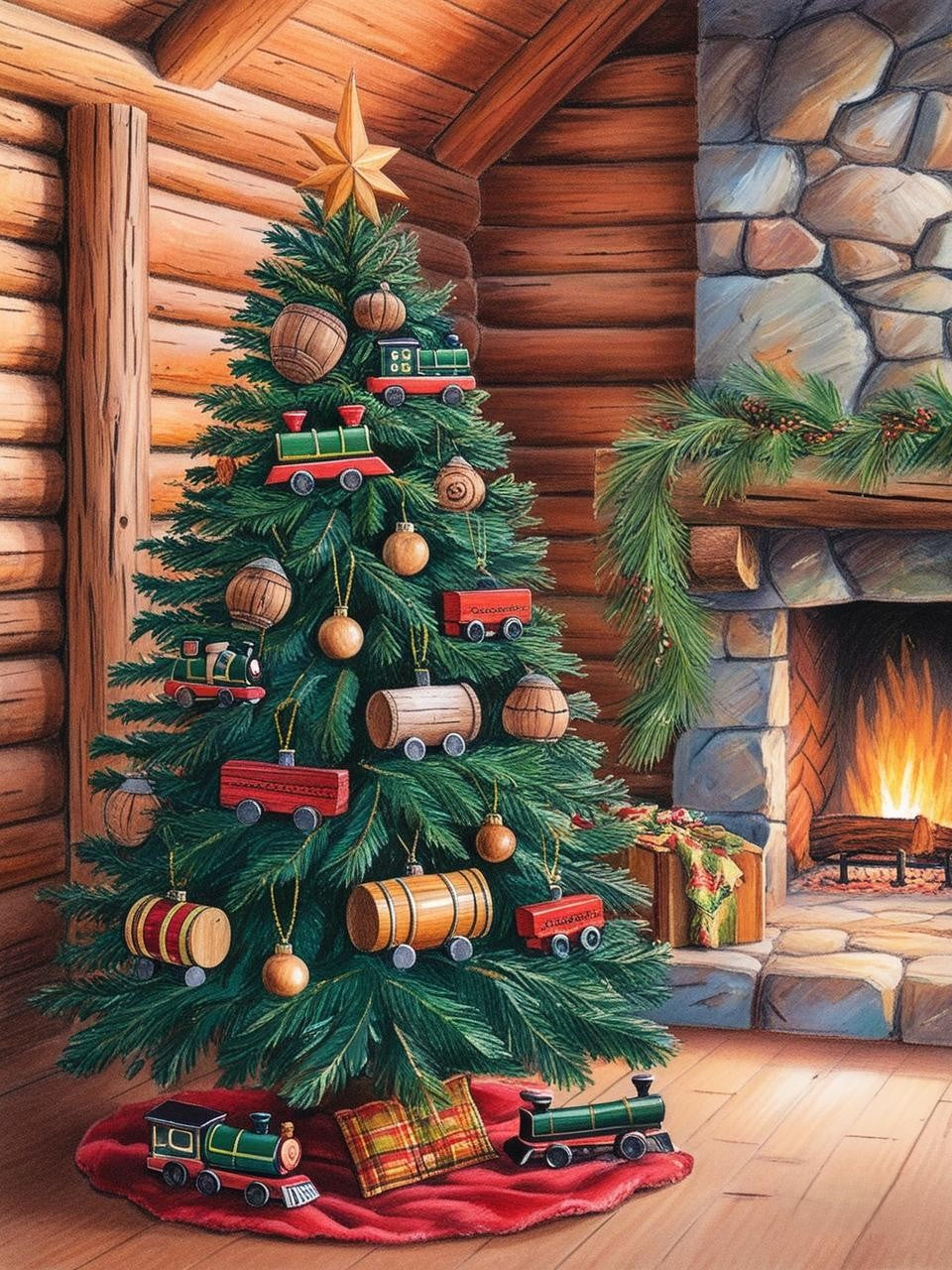 Paint by Number Handcrafted Holiday Tree