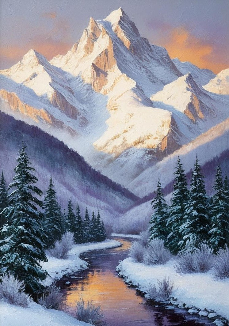 Paint by Number Snow-Kissed Wilderness