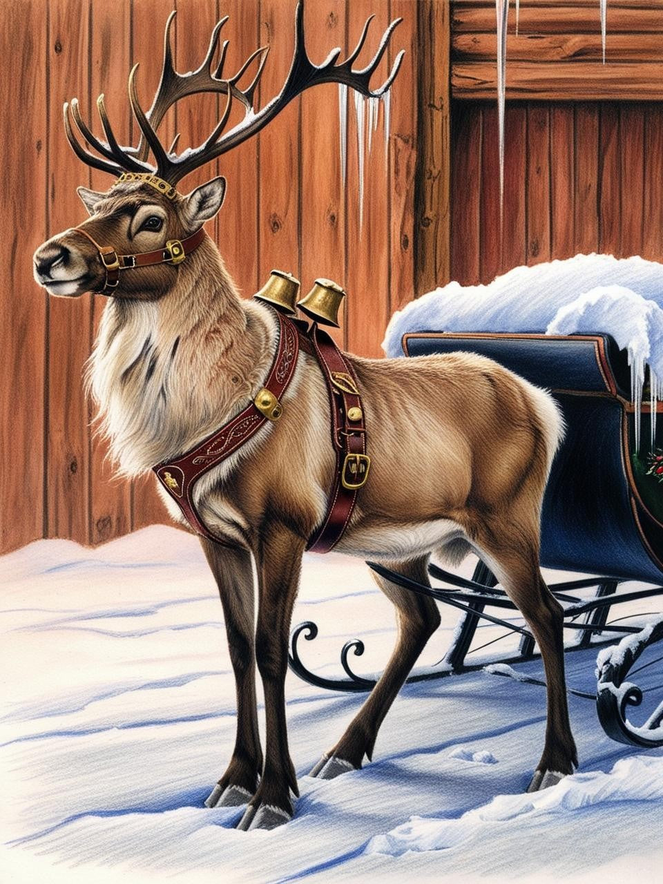 Paint by Number Grace of a Holiday Reindeer