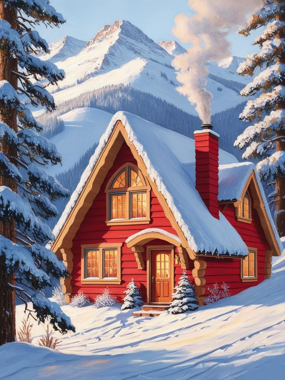 Paint by Number Heart of the Mountain Lodge