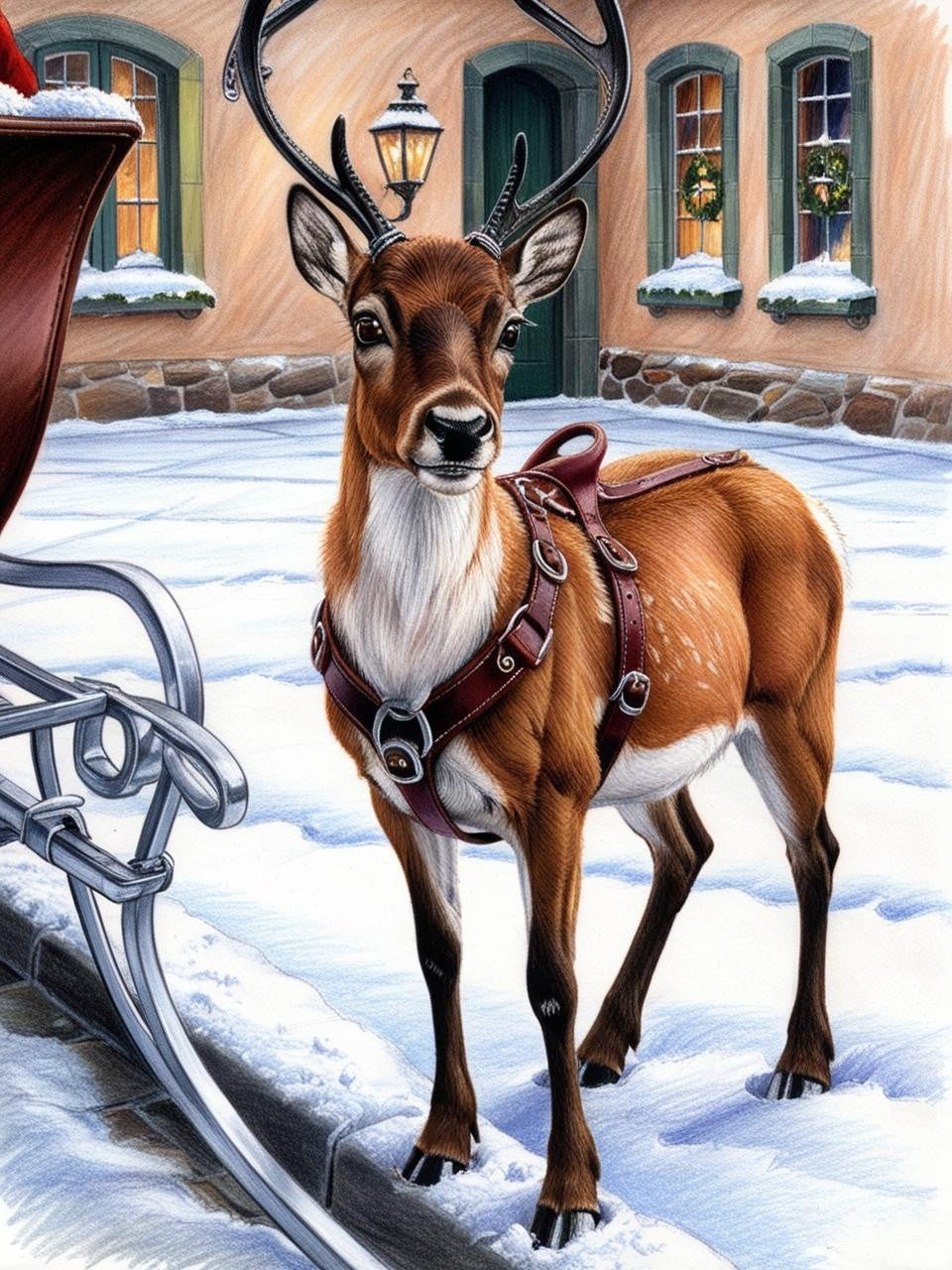 Paint by Number Tiny Footsteps of a Reindeer