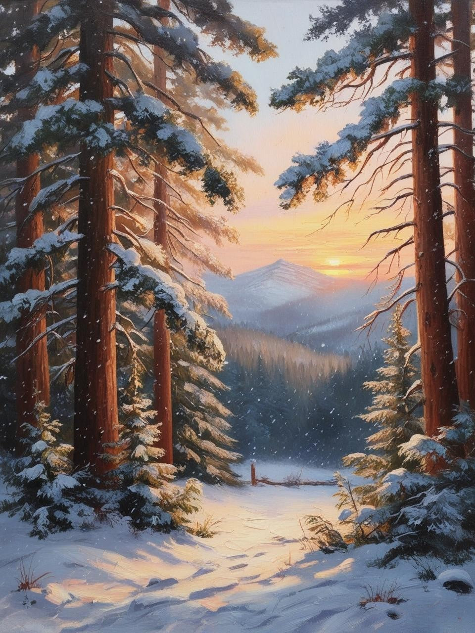 Paint by Number Glimpse of Frosted Beauty