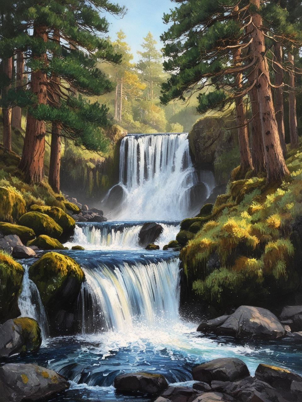Paint By Number Hidden Waterfall
