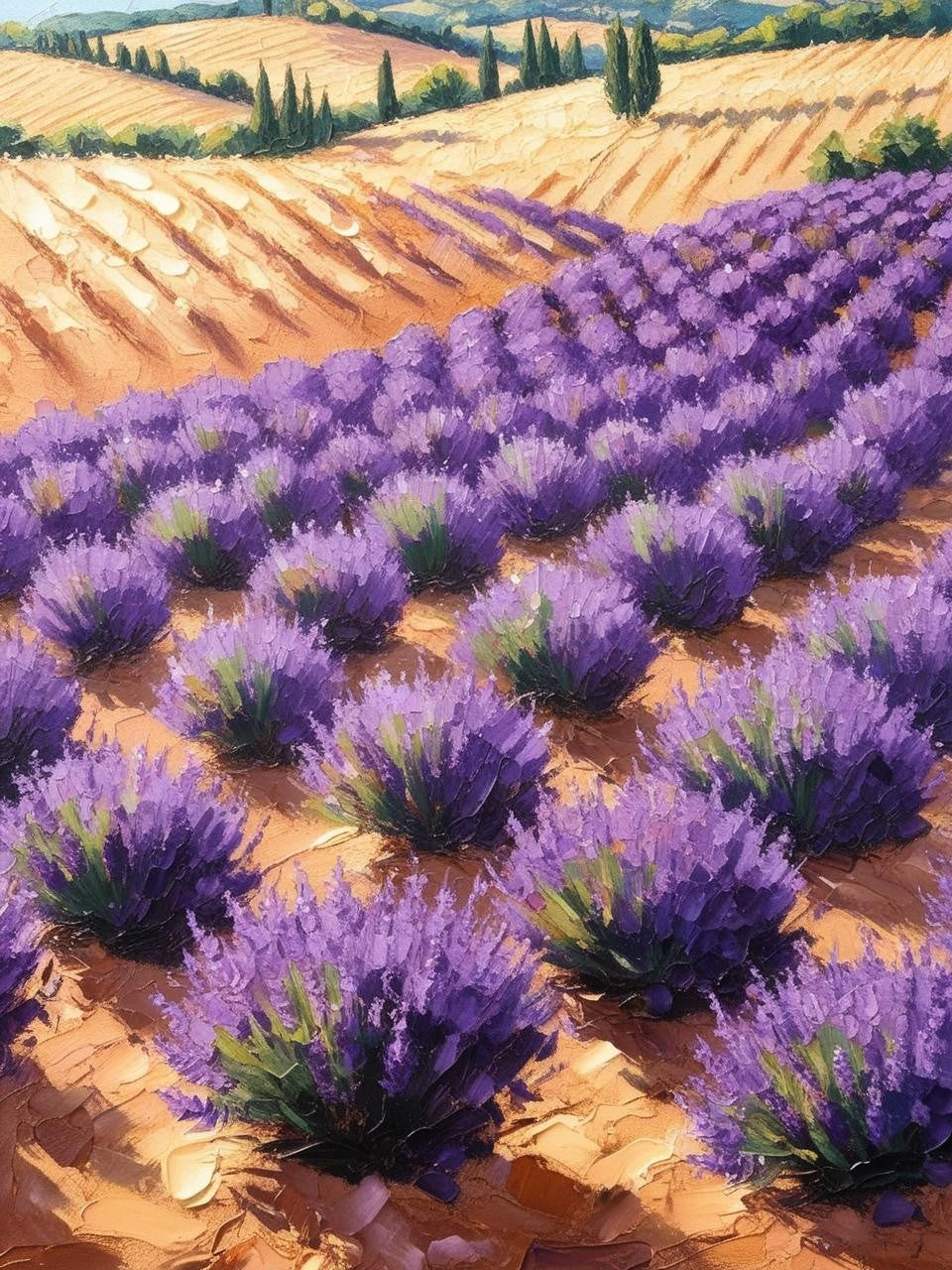 Paint By Number Lavender Fields Tranquility