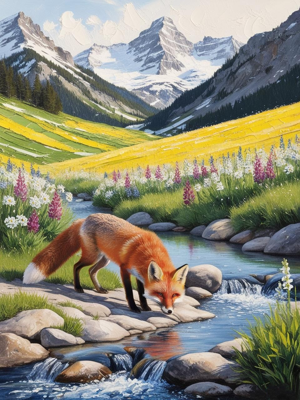 Paint by Number Hidden Trails of the Meadow Fox