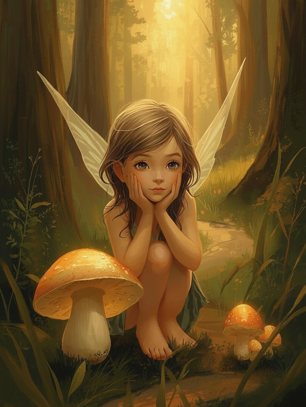 Paint by Number Forest Fairy and Mushrooms – Paint by Number for Adults