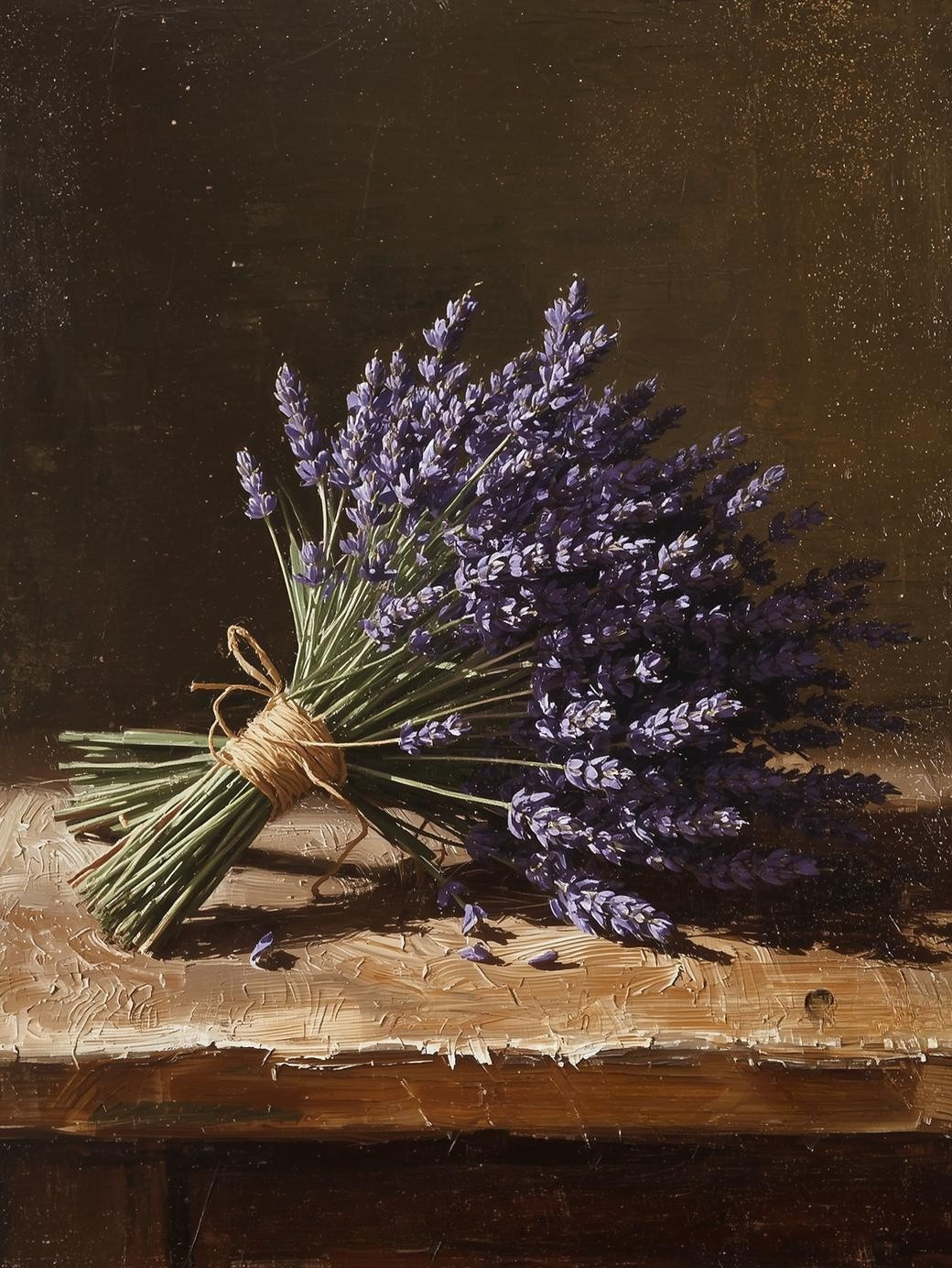 Paint By Number Blooming Lilac Bouquet – Adult Canvas DIY Kit, Elegant Purple Flowers & Cozy Garden Painting