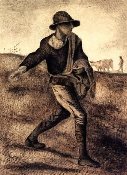 A Sower (After Millet) By Vincent Van Gogh Paint By Number