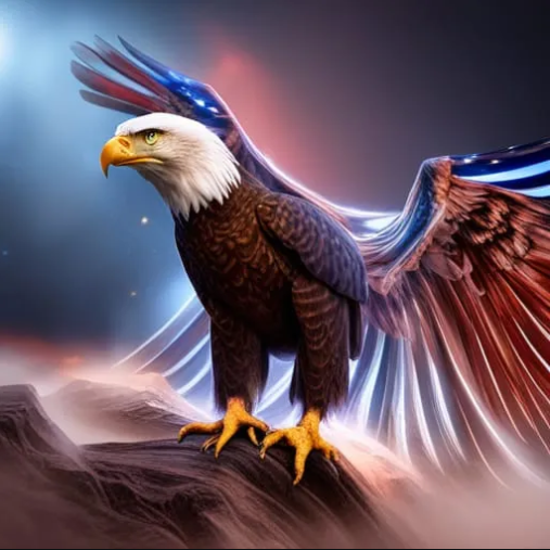Paint By Number American Eagle Northern Lights