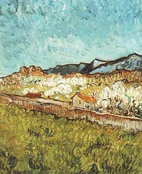 At The Foot Of The Mountains By Vincent Van Gogh Paint By Number