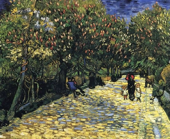 Avenue With Flowering Chestnut Trees By Vincent Van Gogh Paint By Number