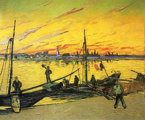 Coal Barges By Vincent Van Gogh Paint By Number